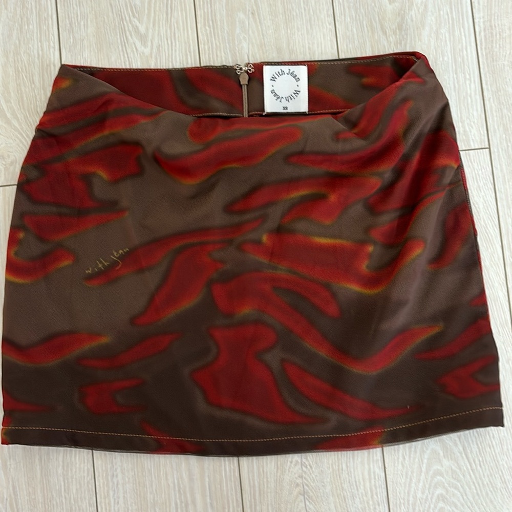 With Jean Mini Skirt